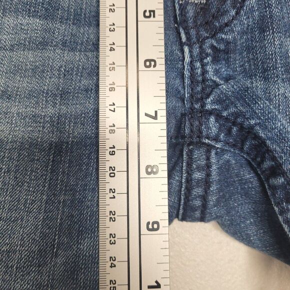 Miss Me mcbling studded back pockets cut off mid rise shorts size 27 - Picture 7 of 8